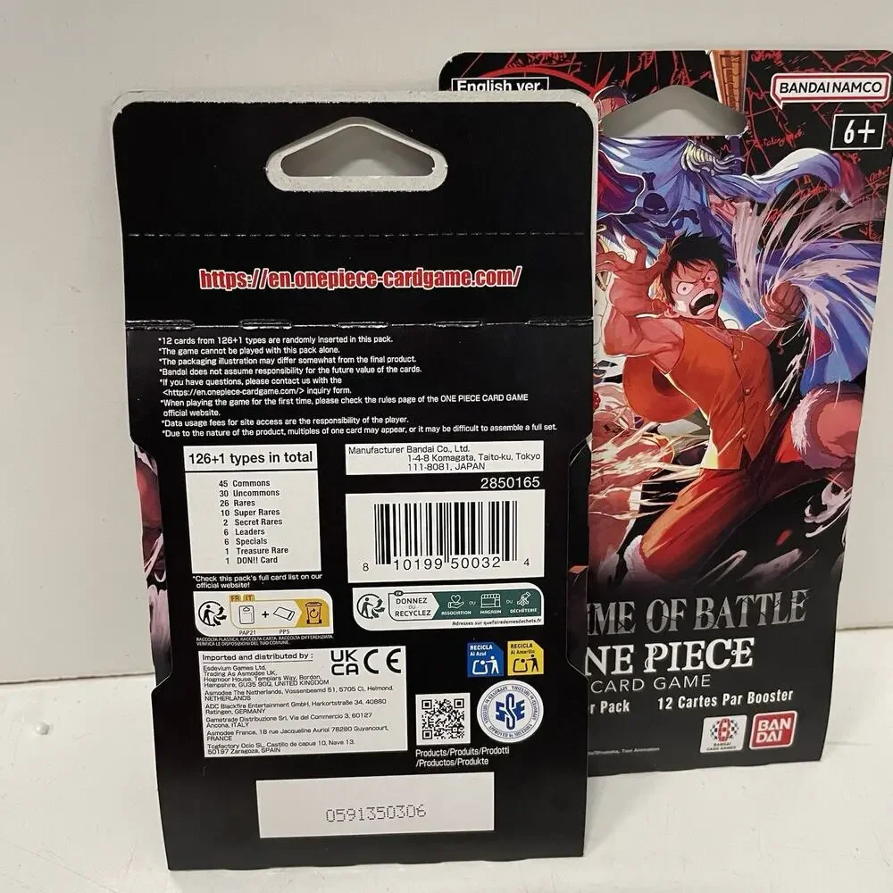 2x One Piece The Time Of Battle TCG Lot Of 2 Booster Pack Ready To Ship